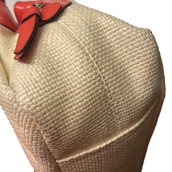 Coach Summer Straw Embroidered Shoulder Bag - Picture 3 of 12